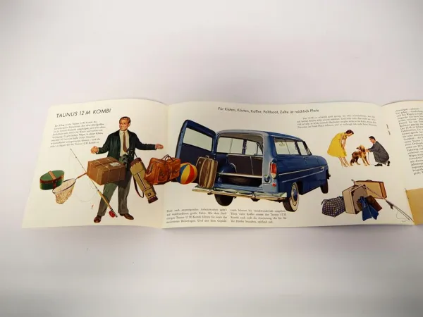 Ford Taunus 12M Limousine Kombi Oldtimer Prospekt 1960 Seitenstreifen Taunus G13