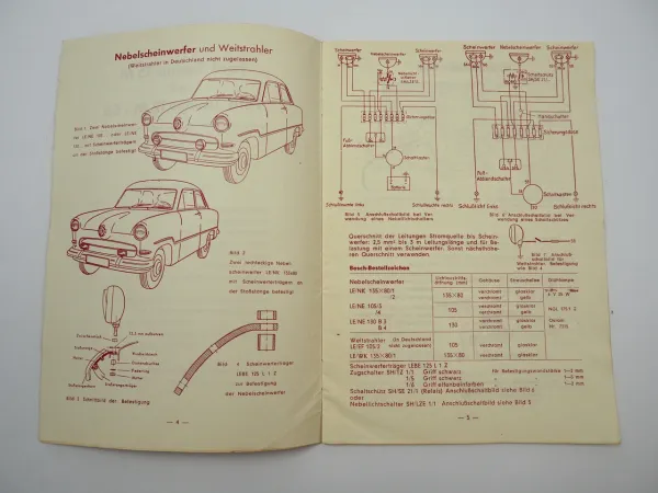 Ford Taunus 15M 12M-55 Bosch Erzeugnisse Einbau Hinweise 1955