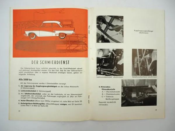 Ford Taunus 17M P2 Bedienungsanleiung Betriebsanleitung 1958