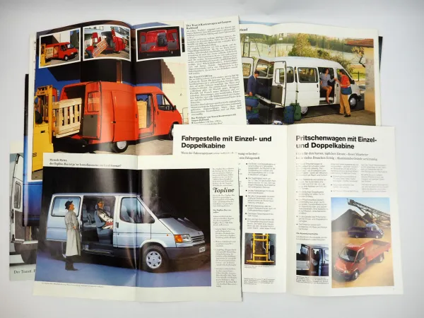 Ford Transit Kastenwagen Pritsche Kombi Bus 8x Prospekt Preisliste 1980/90er J.