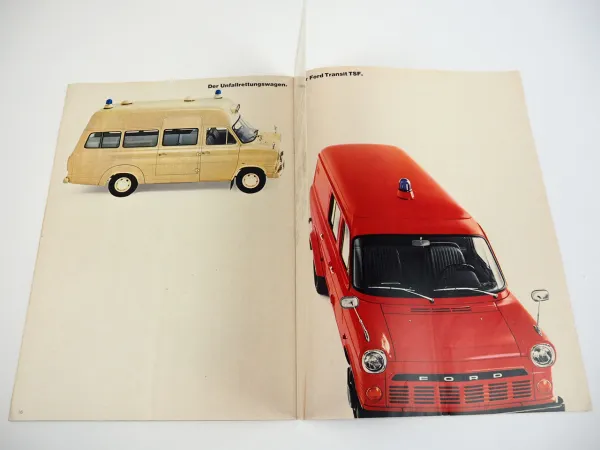 Ford Transit Transporter Programm Übersicht Prospekt ca. 1965