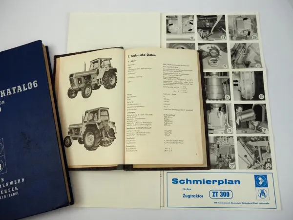 Fortschritt ZT300 Zugtraktor Bedienungsanleitung Wartung Ersatzteilliste 1969