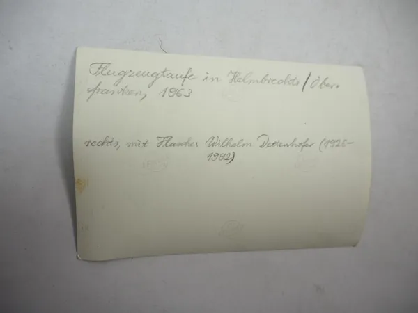 Foto Segelflugzeug Taufe in Helmbrechts Oberfranken 1963 Dettenhofer Bierwerbung