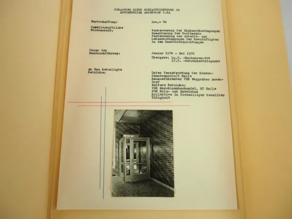 Fotomappe Halle Saale 1976 Ammendorf Rosengarten Wohnungsbau HO DDR