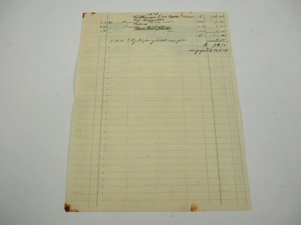 Fr. Rathgeber Mühlhausen Thüringen Strickerei Rechnung 1903