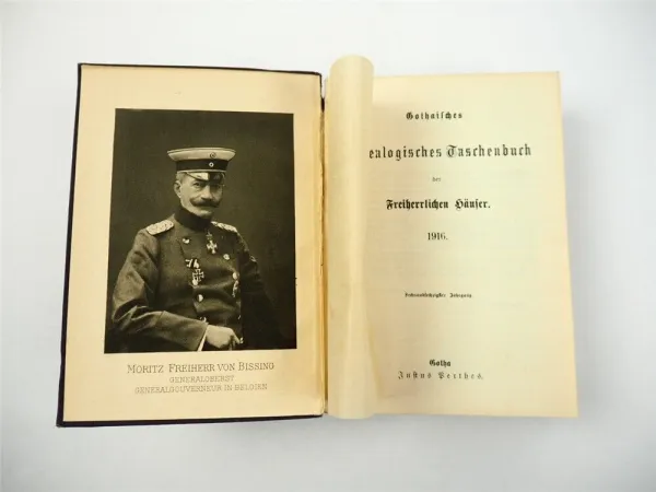 Freiherrliches Gothaisches Genealogisches Taschenbuch Perthes 1916 Adel