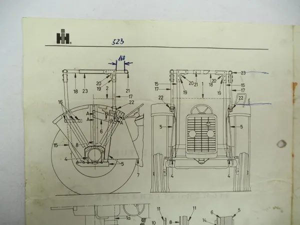 Fritzmeier M315 Verdeck für Schlepper IHC 523 624 724 Montageanleitung