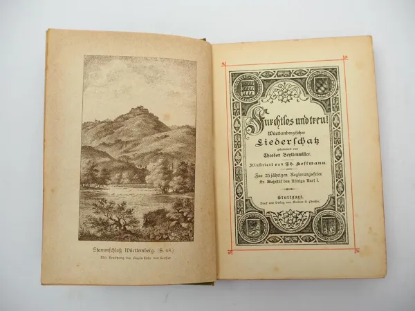 Furchtlos und treu Württembergischer Liederschatz 1889 Beyttenmiller Liederbuch