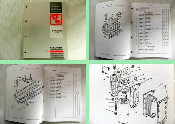 Furukawa Motor F683 T Bagger 645 E Radlader 345 355 Ersatzteilliste Motor
