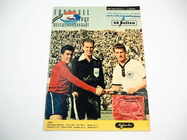 Fussball Weltmeisterschaft 1962 Zeitschrift Gerhard Bahr Nürnberg