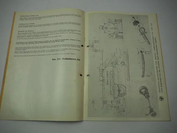 FWL Bravo C20 C27 Tankfahrzeug Bedienungsanleitung Fritz Weissenhorner Legau Allgäu