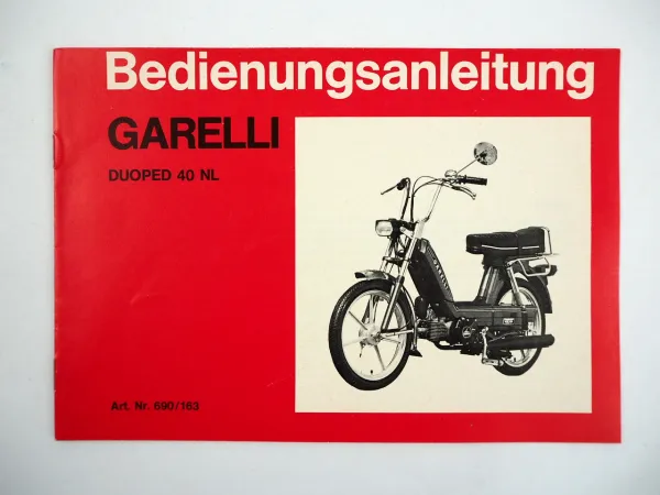 Garelli Duoped 40 NL Bedienungsanleitung 1980 mit Schaltplan