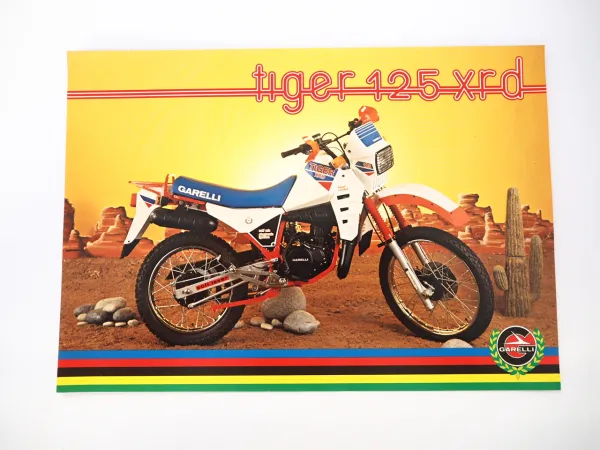 Garelli Tiger 125 XRD depliant italiano originale 1980er J.