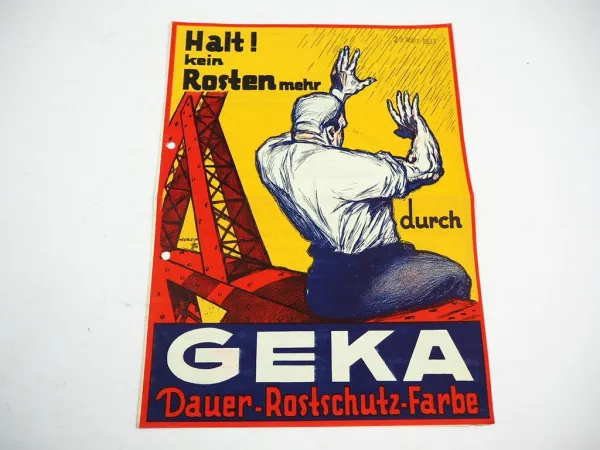 Gebrüder Korn Frankfurt Rostschutz Farbwerke Geka Prospekt 1933