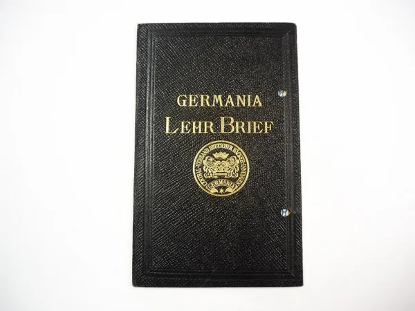 Germania Lehrbrief Prüfungszeugnis Gesellenprüfung Bäcker Innung Zell Mosel 1931
