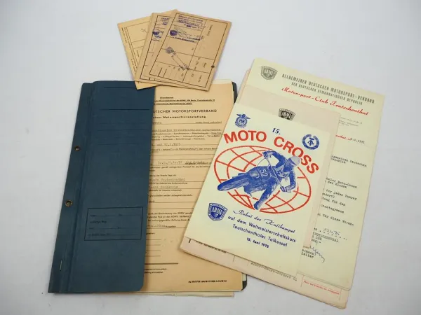 Geschäftsunterlagen Motorsportclub Teutschenthal DDR Moto Cross 1973 bis 1975