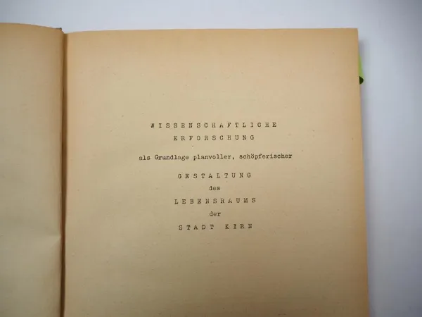 Gestaltung des Lebensraums der Stadt Kirn Rheinland Pfalz 1954/55 Studie Gensel