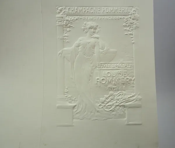 Getränkekarten 12 Stück Champagne Pommery Louise Vintage ca. 1970 blanko