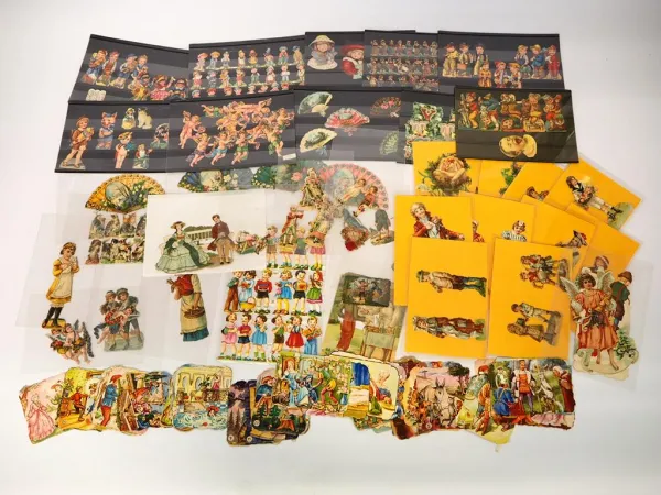 Glanzbilder Oblaten Motiv Kinder Märchen Engel alt und neu über 100 Stück