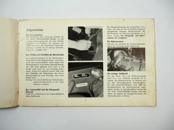 Glas Goggomobil Isar T600 T700 PKW Betriebsanleitung Bedienung Pflege 1959