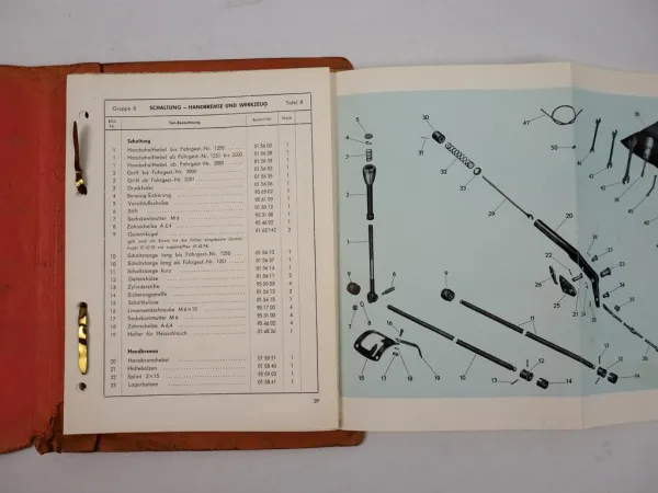 Glas Goggomobil T250 T300 Ersatzteilliste Ersatzteilkatalog 04/1956