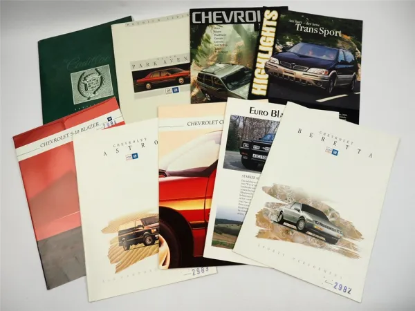GM Chevrolet Cadillac Buick 9x Prospekt Technische Daten 1990er Jahre bis 2002