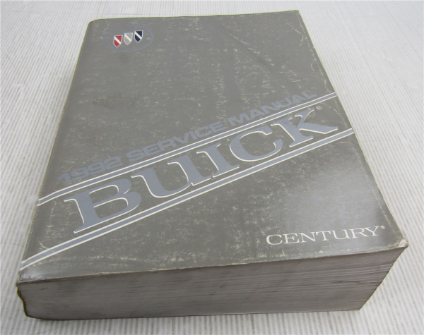 GM Service Manual 1992 Buick Century Custom Coupe Limited Sedan Repair Manual