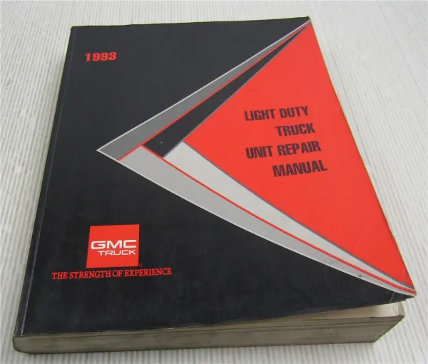 GM Service Manual 1993 GMC G- VAN C K M L S T P Light Duty Trucks Pickup