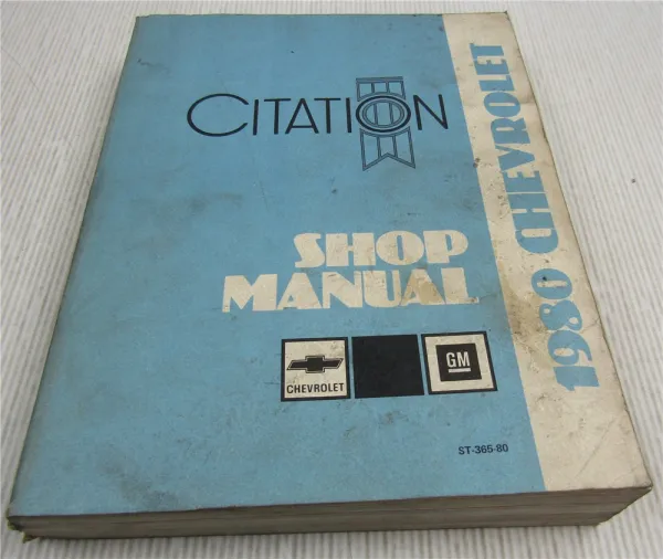 GM Service Manual Chevrolet Citation Shop Manual 1980