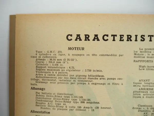GMC Typ CCKW Etude Technique et Pratique No. 10 Armee Francaise 1959