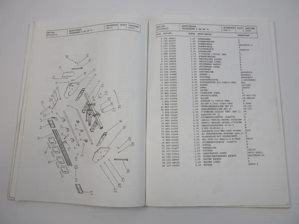Grimme GL34 K KG Kartoffellegemaschine Ersatzteilliste 2001