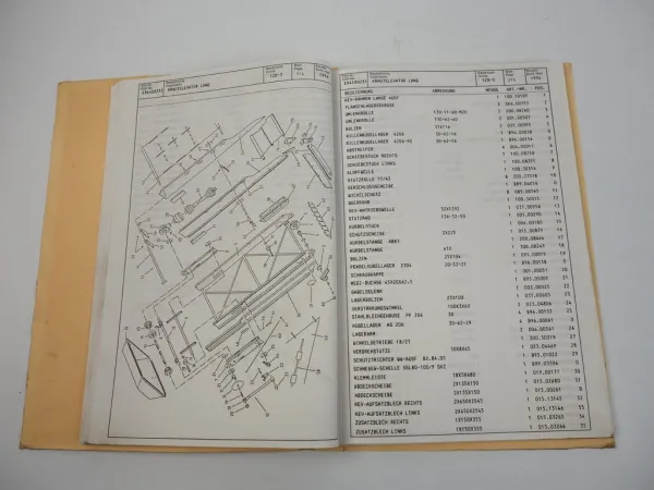 Grimme SE 80-40 Kartoffelroder Ersatzteilliste 1994