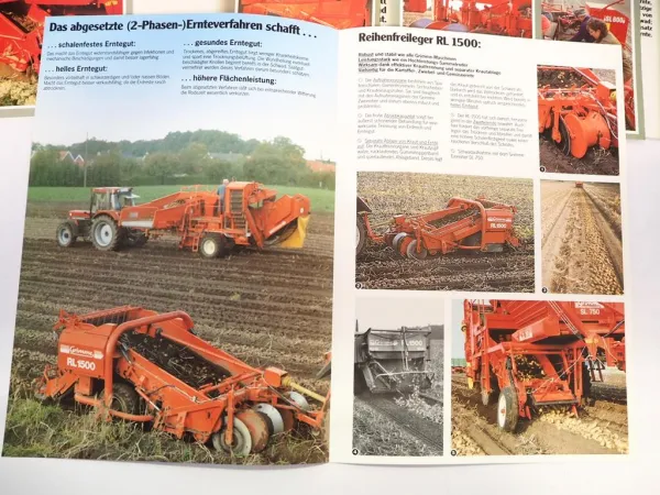 Grimme SL DL DR KS DR Erntemaschinen 9x Prospekt Preisliste ca. 1990
