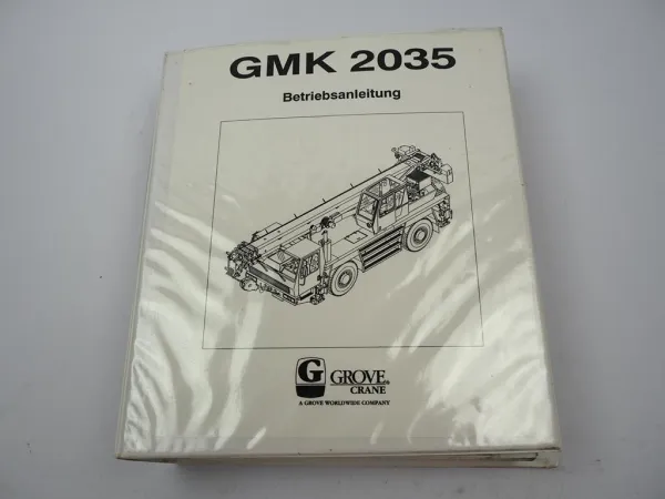 Grove GMK 2035 Mobilkran Betriebsanleitung Bedienung Schaltplan 07/1995