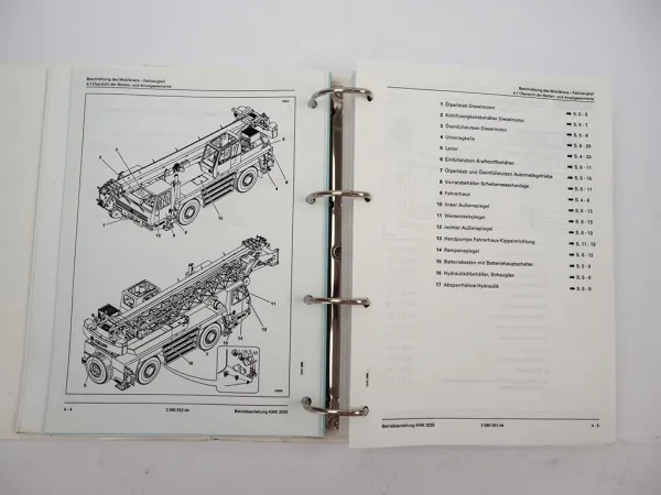 Grove GMK 2035 Mobilkran Betriebsanleitung Bedienung Schaltplan 07/1995