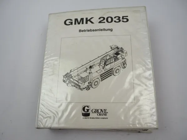 Grove GMK 2035 Mobilkran Betriebsanleitung Bedienung Wartung Schaltplan 1996