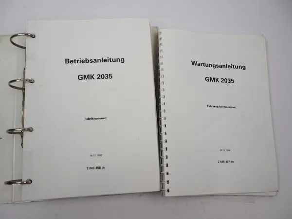 Grove GMK 2035 Mobilkran Betriebsanleitung Bedienung Wartung Schaltplan 1996
