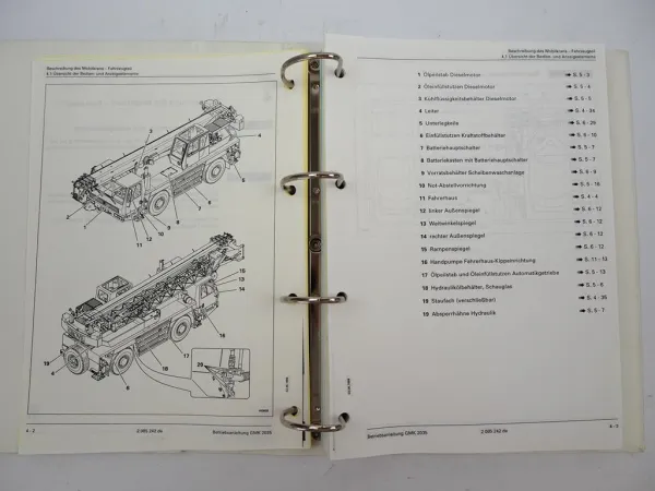Grove GMK 2035 Mobilkran Betriebsanleitung Bedienungsanleitung 06/1998