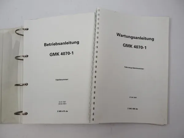 Grove GMK 4070-1 Mobilkran Betriebsanleitung Bedienung Wartung Schaltplan 1997