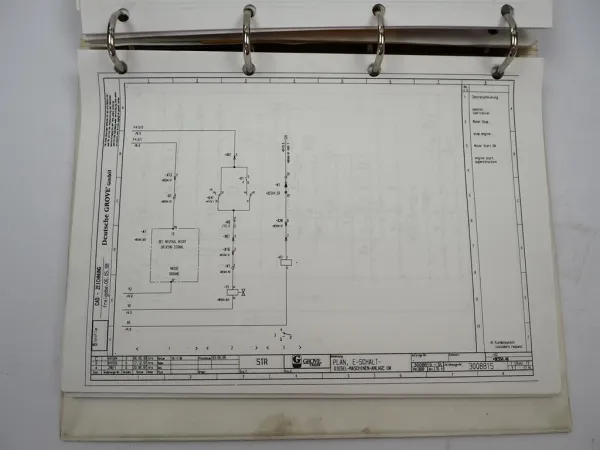 Grove GMK 4070-1 Mobilkran Schaltplan Elektrik Hydraulik ca. 1996/99