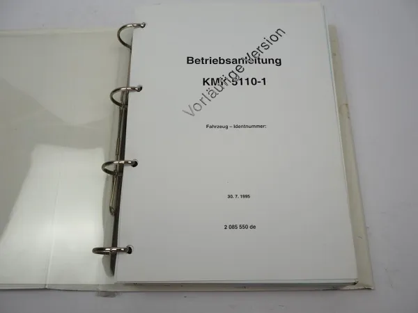 Grove GMK 5110-1 Mobilkran Betriebsanleitung Bedienung Schaltplan 1995