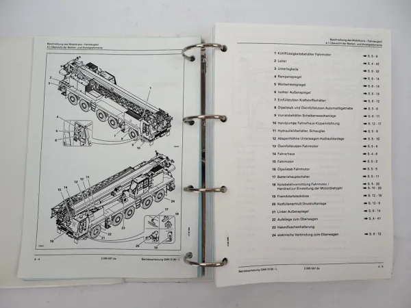 Grove GMK 5130-L Mobilkran Betriebsanleitung Bedienung Schaltplan 1996