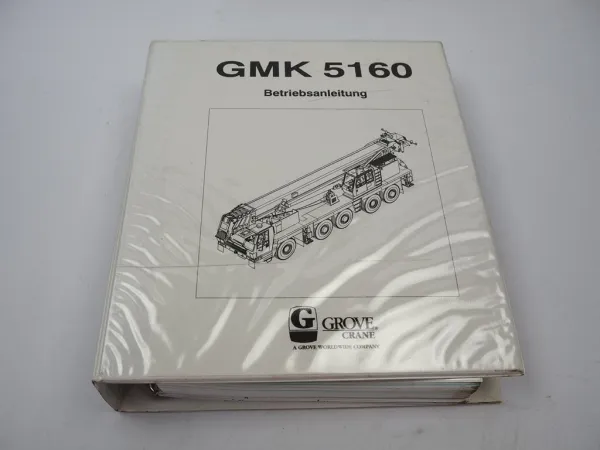 Grove GMK 5160 Mobilkran Betriebsanleitung Bedienung Schaltplan 1996
