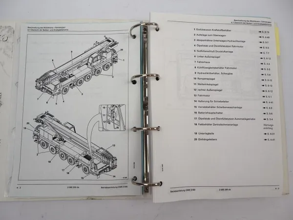 Grove GMK 5180 Mobilkran Betriebsanleitung Bedienungsanleitung 03/1999