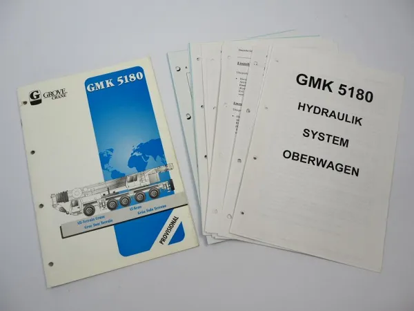 Grove GMK 5180 Mobilkran Prospekt Technische Daten Schulung Hydraulik 1999