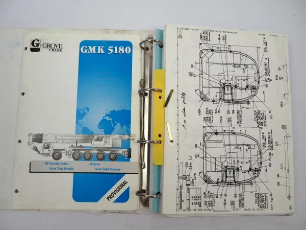 Grove GMK 5180 Mobilkran Schaltplan Elektrik Hydraulik Druckluft ca. 1997/99