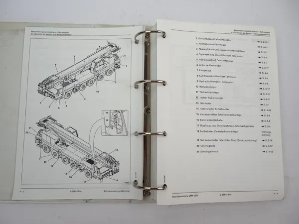 Grove GMK 5200 Mobilkran Betriebsanleitung Bedienungsanleitung 04/2001