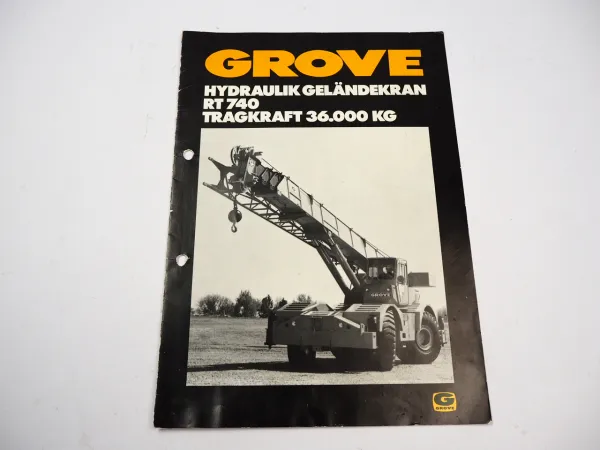 Grove RT 740 Hydraulik Geländekran mit 36t Tragkraft Prospekt