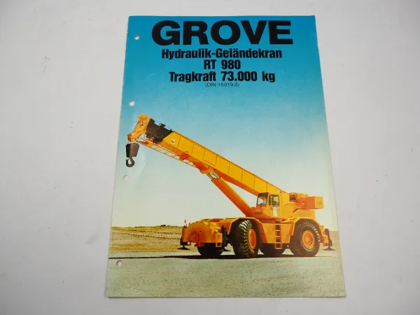 Grove RT 980 Hydraulik Geländekran mit 73t Tragkraft Prospekt