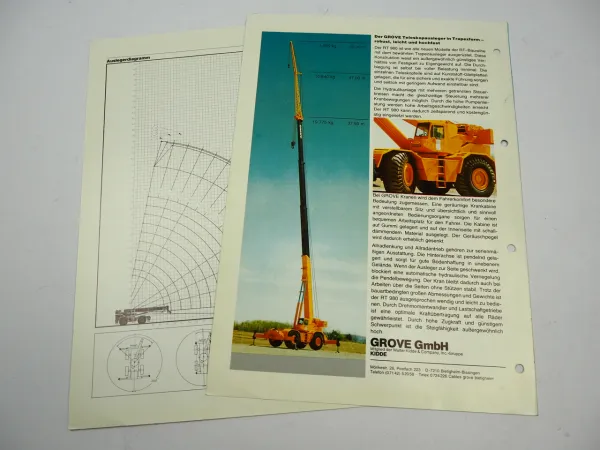 Grove RT 980 Hydraulik Geländekran mit 73t Tragkraft Prospekt